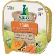 VEGAN Kürbis Karotte Kichererbse 150g NICHT BIO Hund Nassfutter V.E.G.