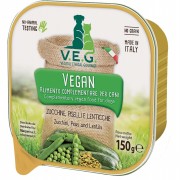 VEGAN Zucchini Erbsen Linsen 150g NICHT BIO Hund Nassfutter V.E.G.