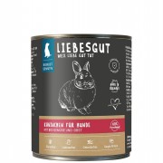 Kaninchen NICHT BIO mit Gemüse und Obst 800g Hund Nassfutter Liebesgut